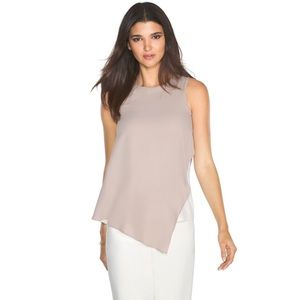 White House Black Market Overlay Shell Dusty Rose